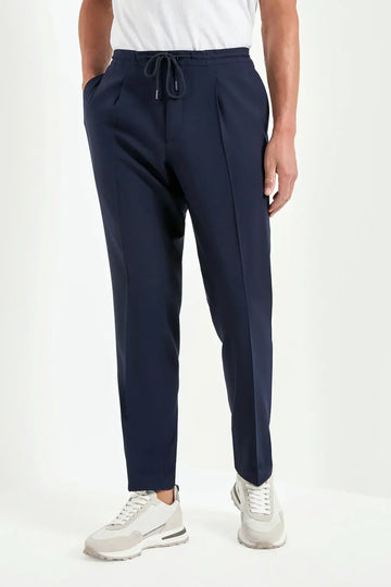 Marineblaue Drawstring-Hose