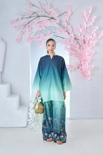 Marine Blossom Printed 2-Piece