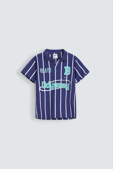 Varsity Striped Polo Shirt