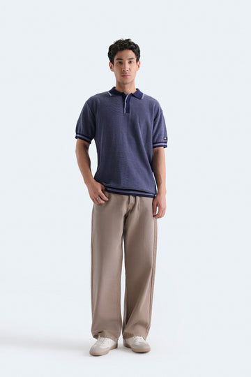 Polo Shirt With Label Patch
