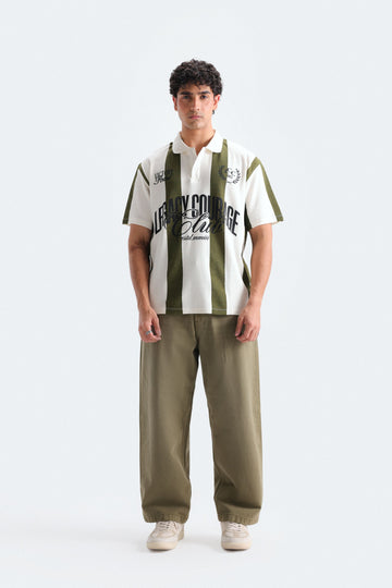 Varsity Striped Polo Shirt