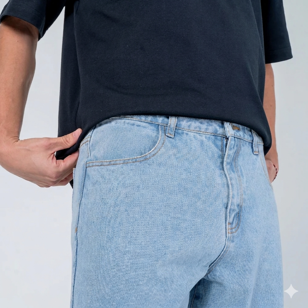 Hellblaue Baggy Jeans