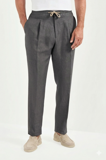 Graue Drawstring-Hose