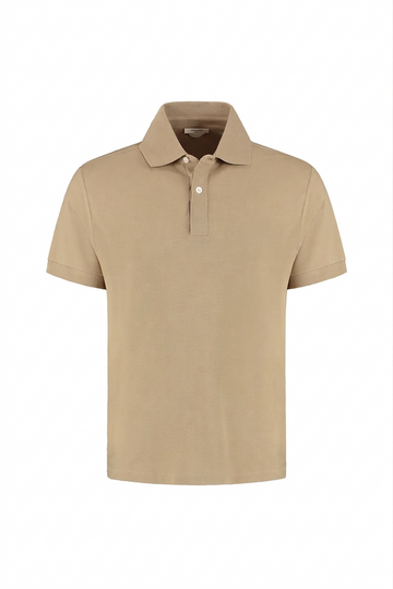 Sandfarbenes Poloshirt