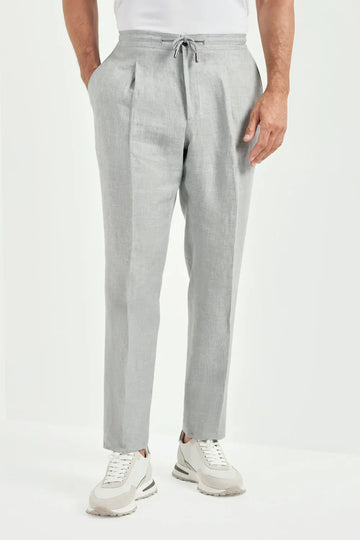Hellgraue Drawstring-Hose