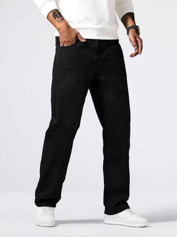 Schwarze Baggy Jeans