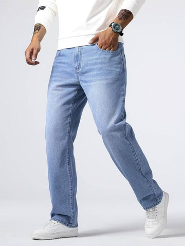 Blaue Baggy Jeans