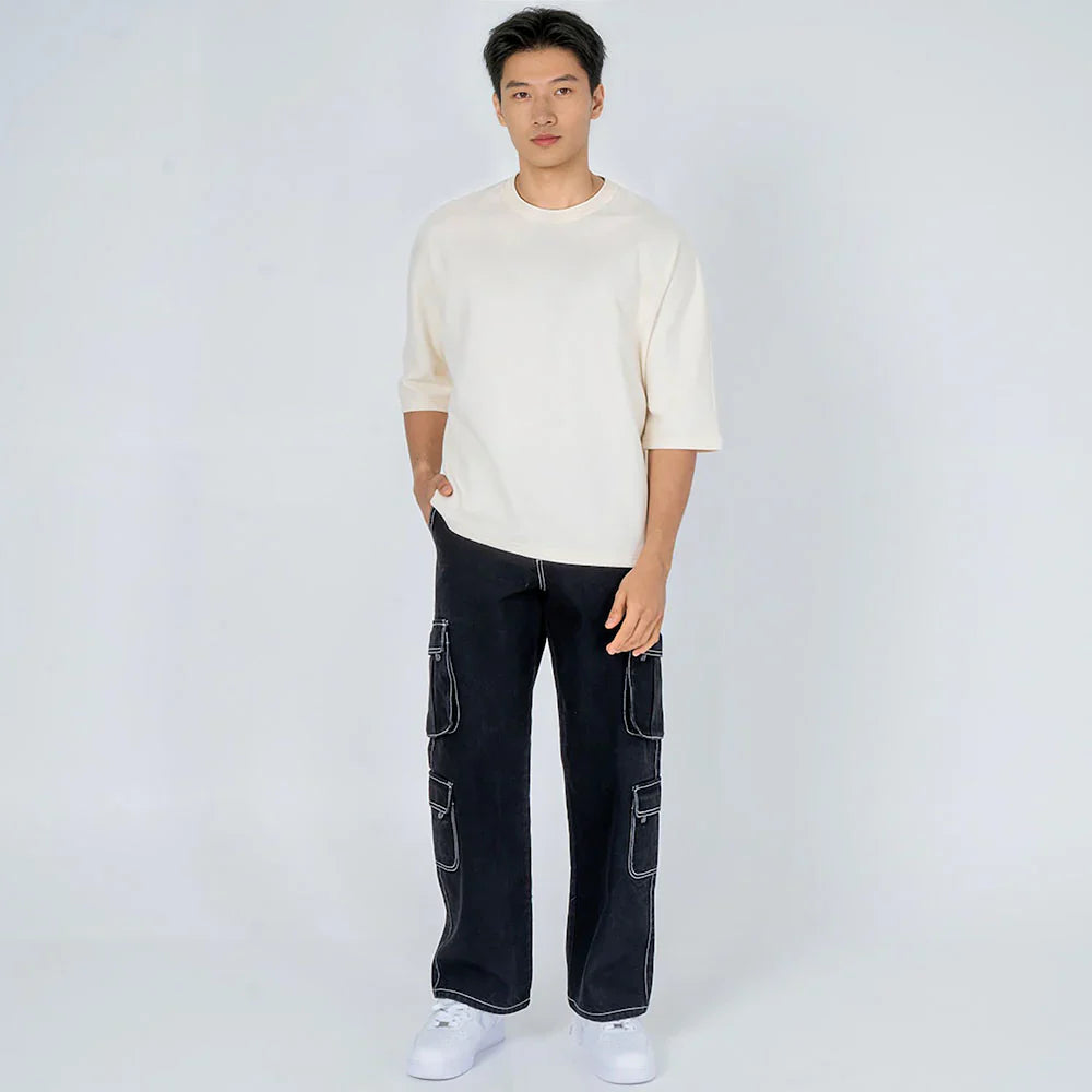 Schwarze Cargo Baggy Jeans