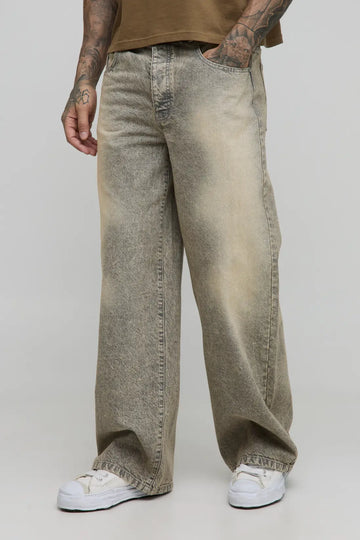 Ecru Baggy Jeans