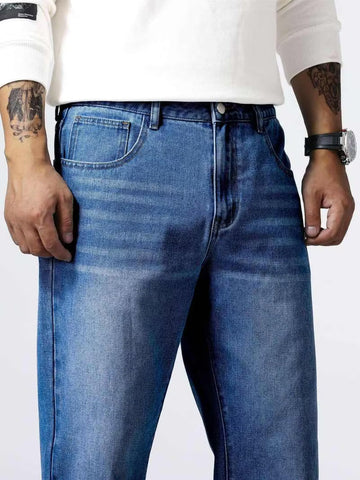 Dunkelblaue Baggy Jeans