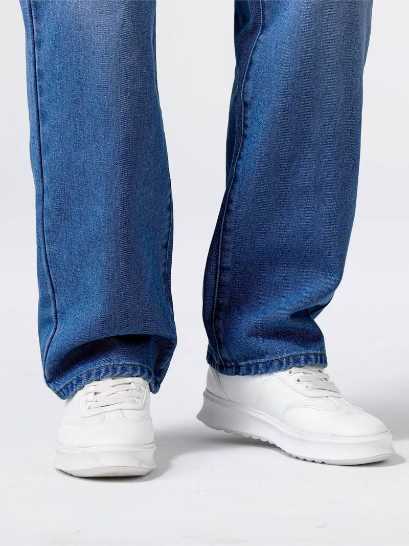 Dunkelblaue Baggy Jeans