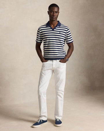 Gestreiftes Poloshirt – Navy/Creme